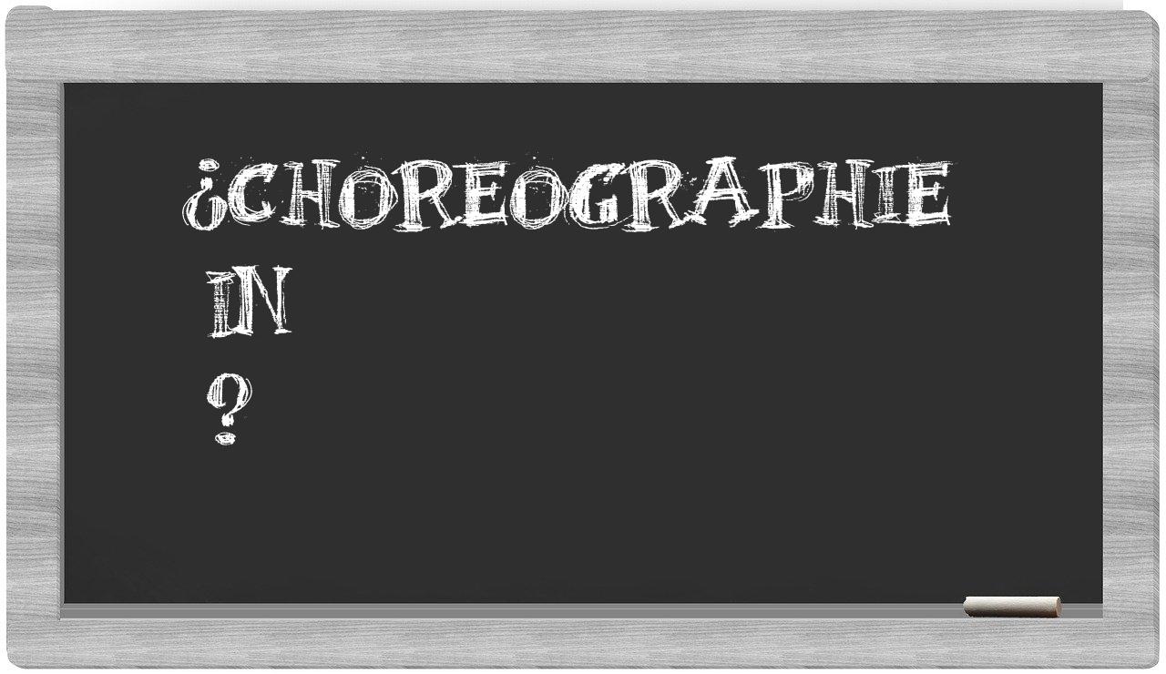 ¿Choreographie en sílabas?