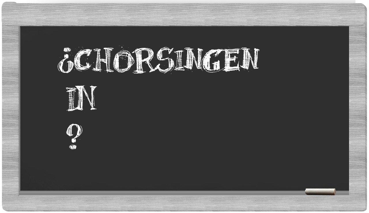 ¿Chorsingen en sílabas?