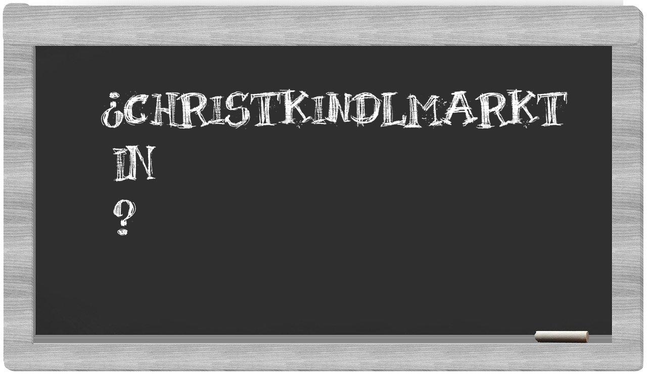 ¿Christkindlmarkt en sílabas?