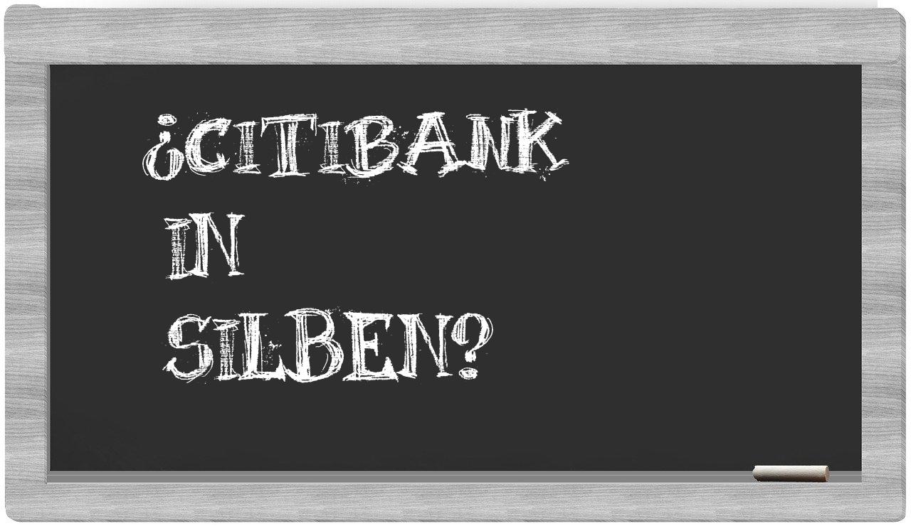 Citibank in syllables