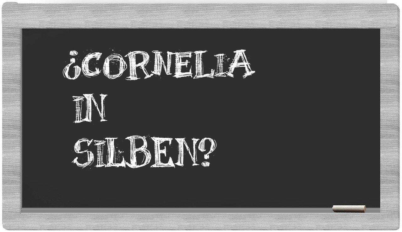 Cornelia in syllables