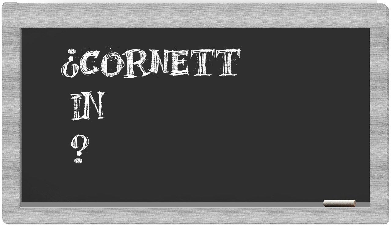 ¿Cornett en sílabas?