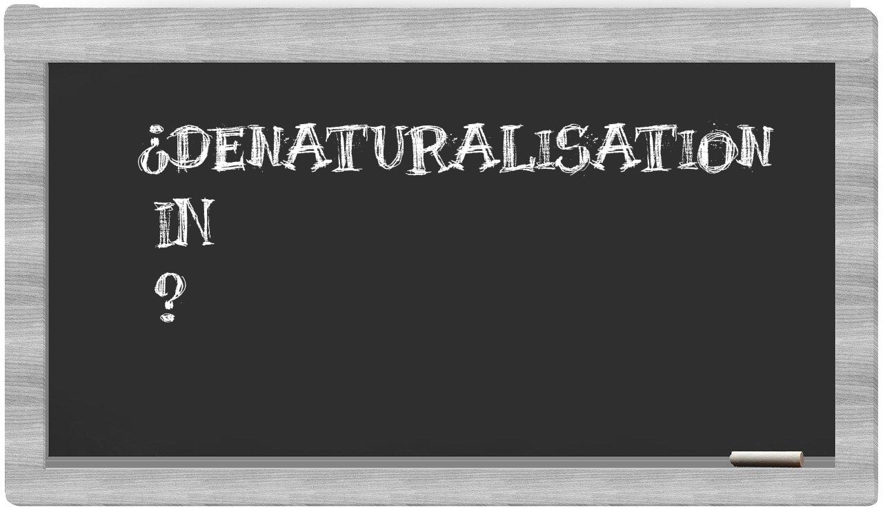 ¿Denaturalisation en sílabas?