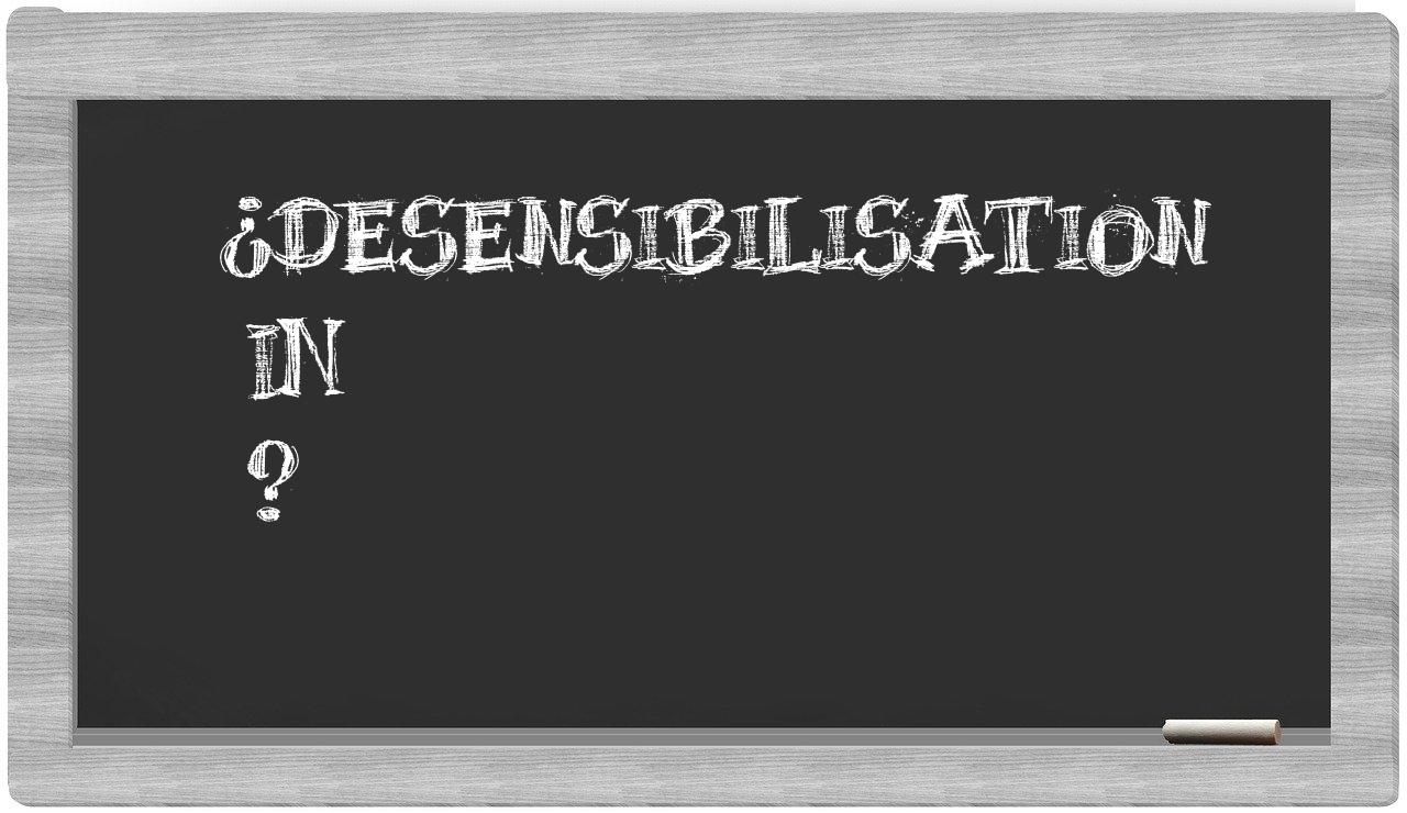 ¿Desensibilisation en sílabas?