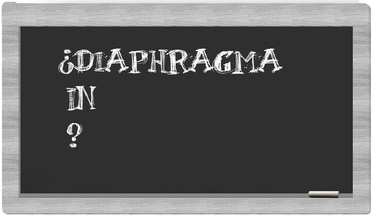 ¿Diaphragma en sílabas?