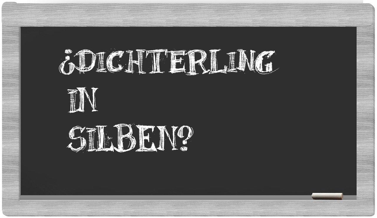 Dichterling in syllables