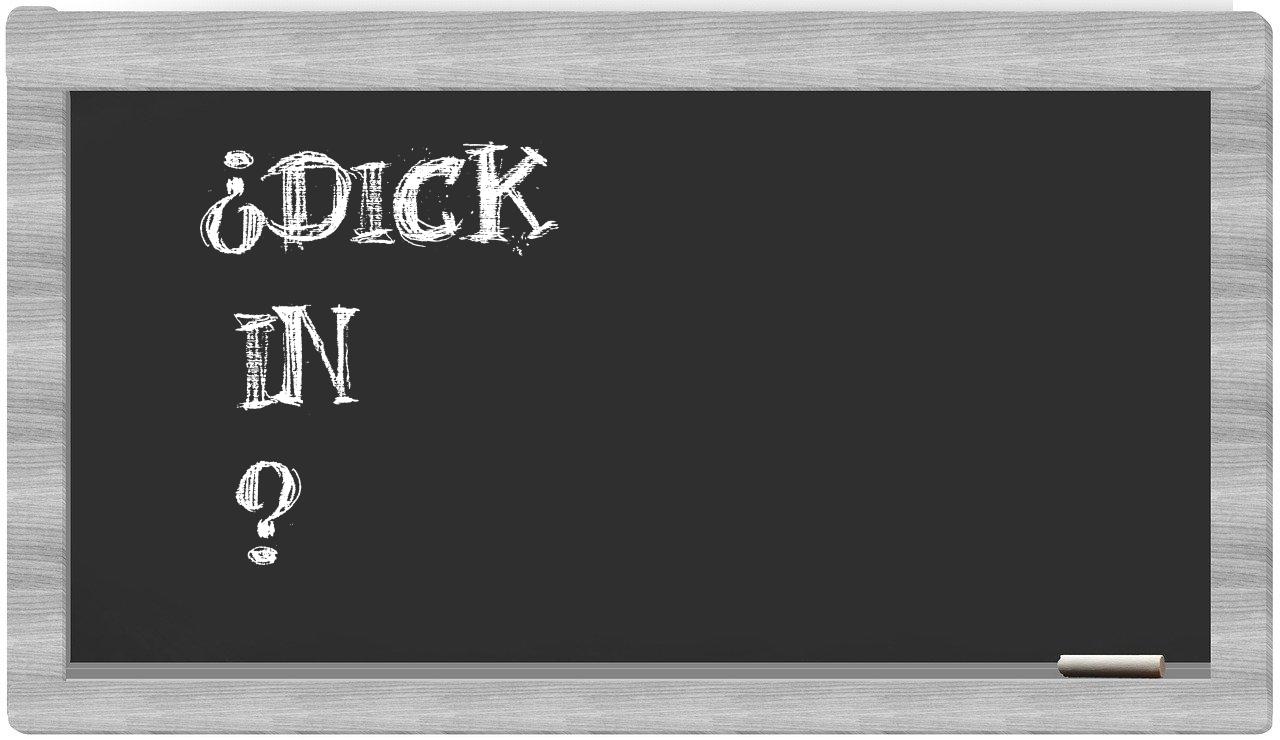 ¿Dick en sílabas?
