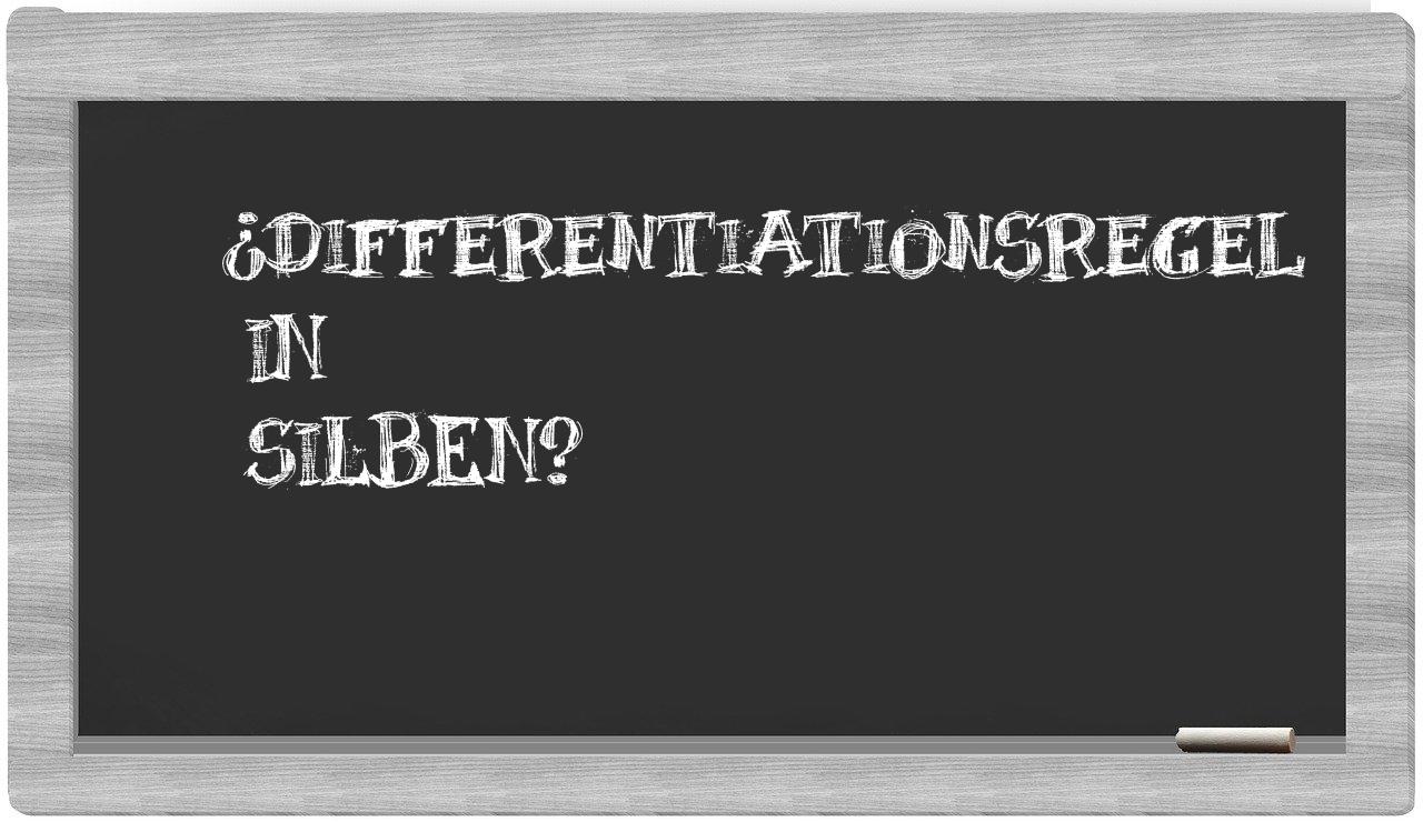 Differentiationsregel in syllables