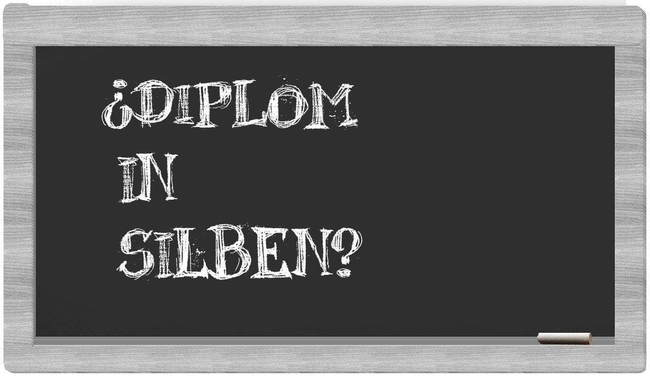 Diplom in syllables