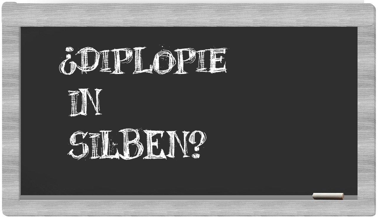 Diplopie in syllables