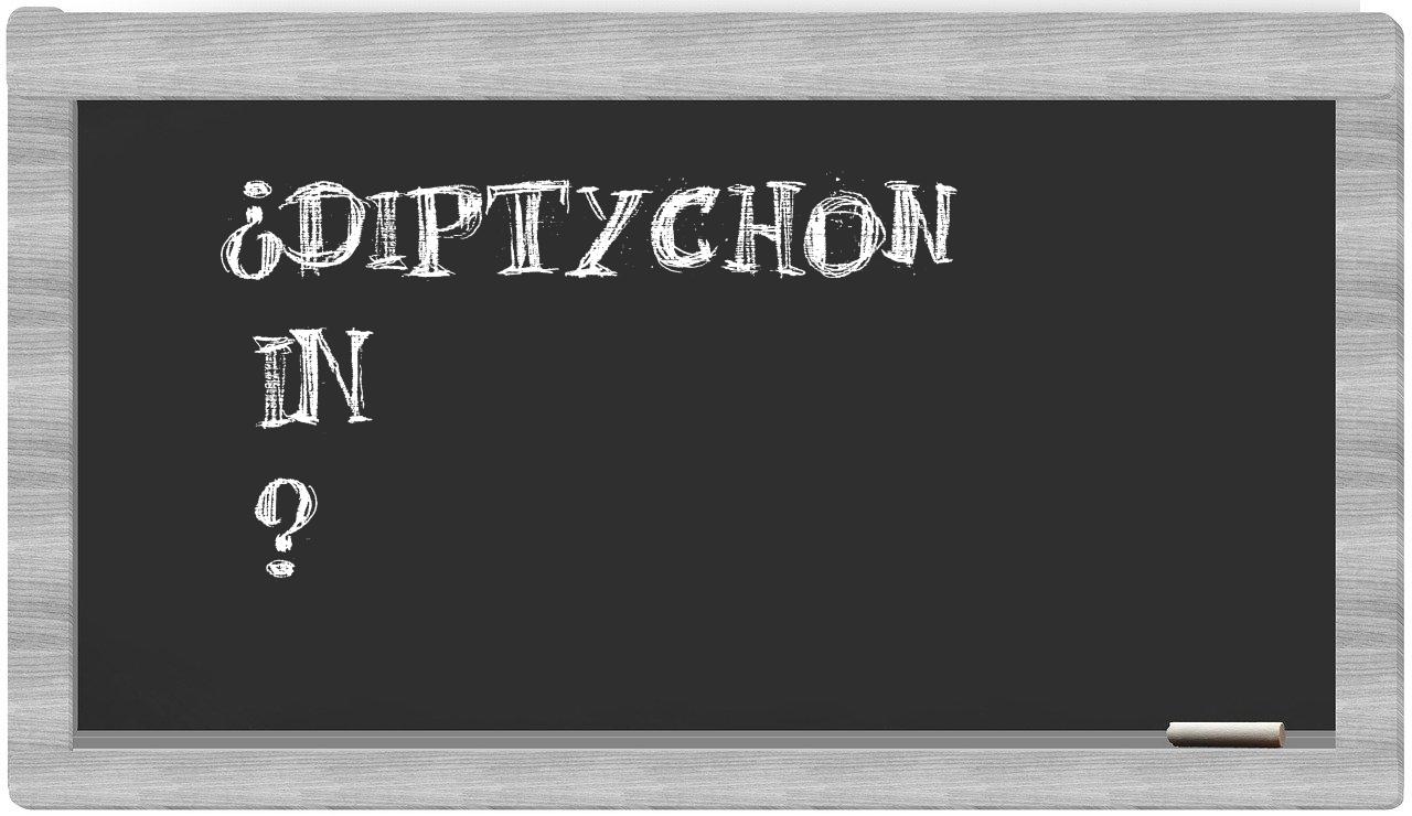 ¿Diptychon en sílabas?
