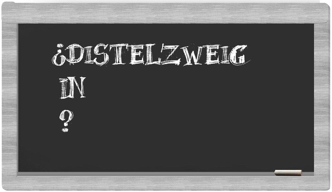 ¿Distelzweig en sílabas?
