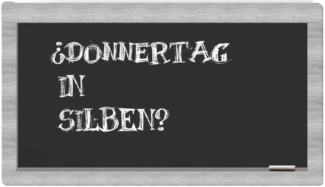 Donnertag in syllables