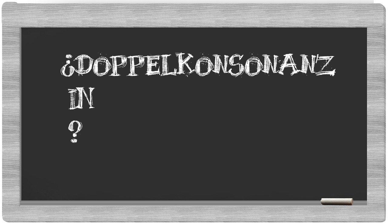 ¿Doppelkonsonanz en sílabas?