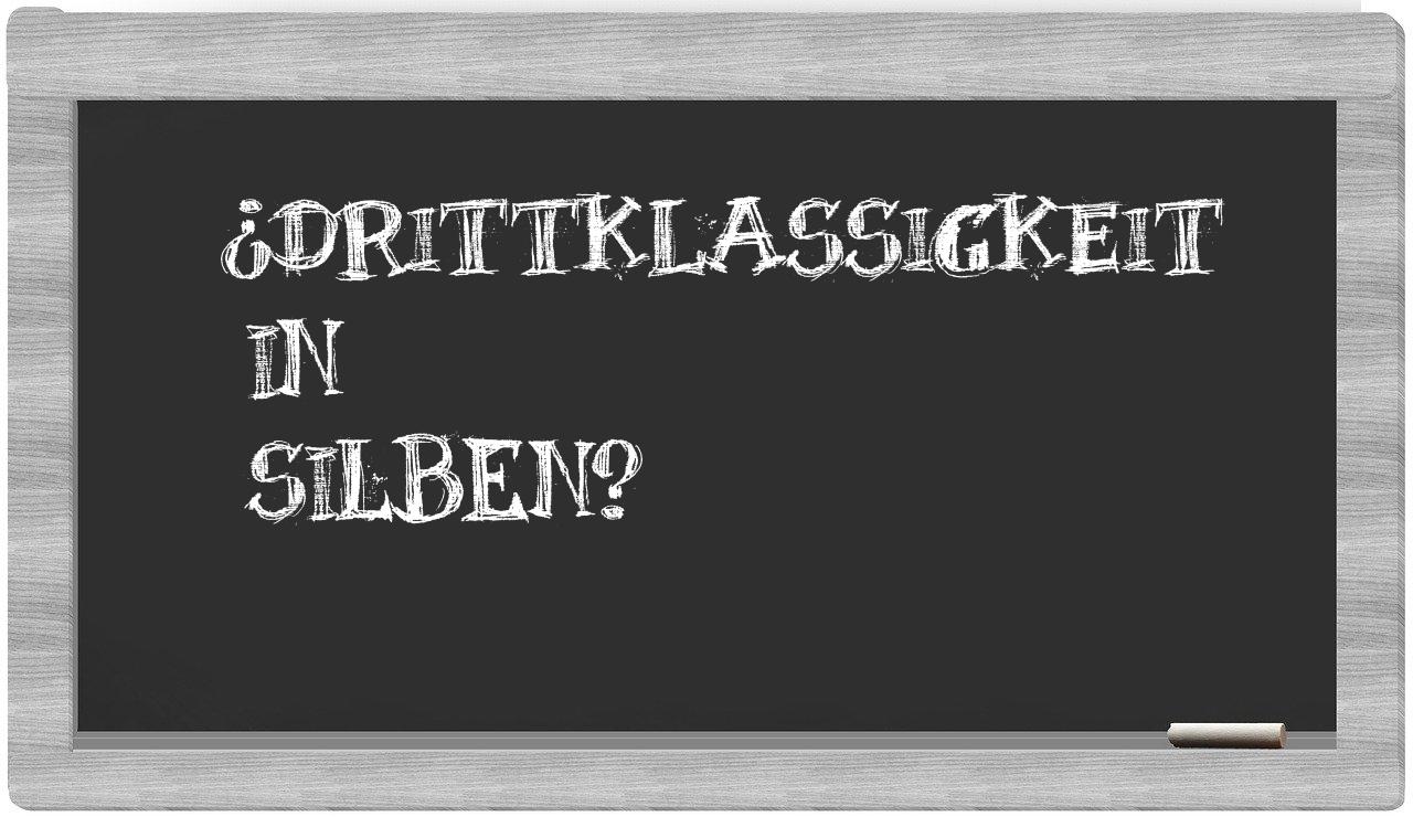 Drittklassigkeit in syllables