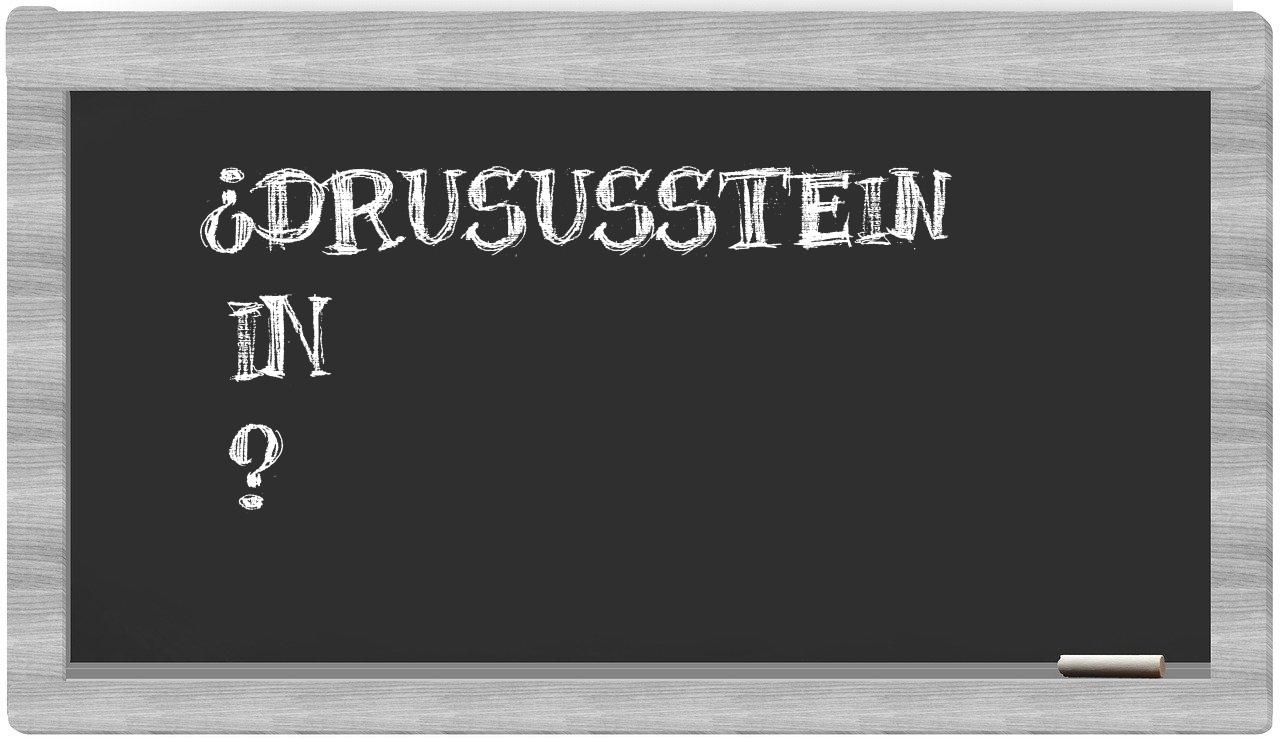 ¿Drususstein en sílabas?