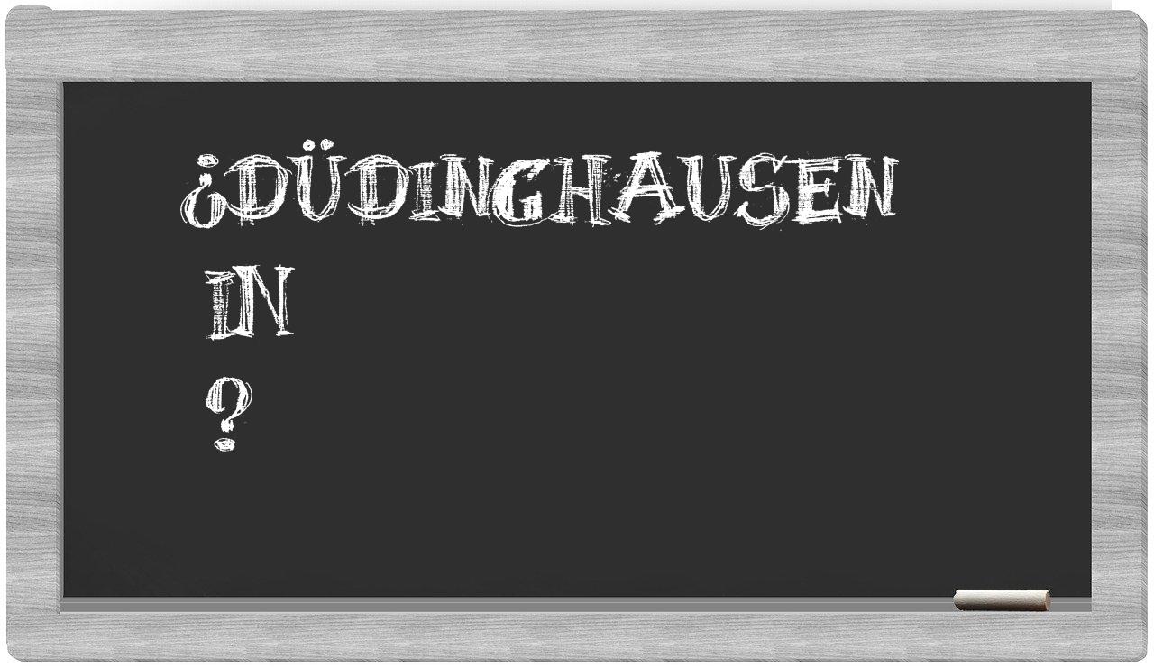 ¿Düdinghausen en sílabas?