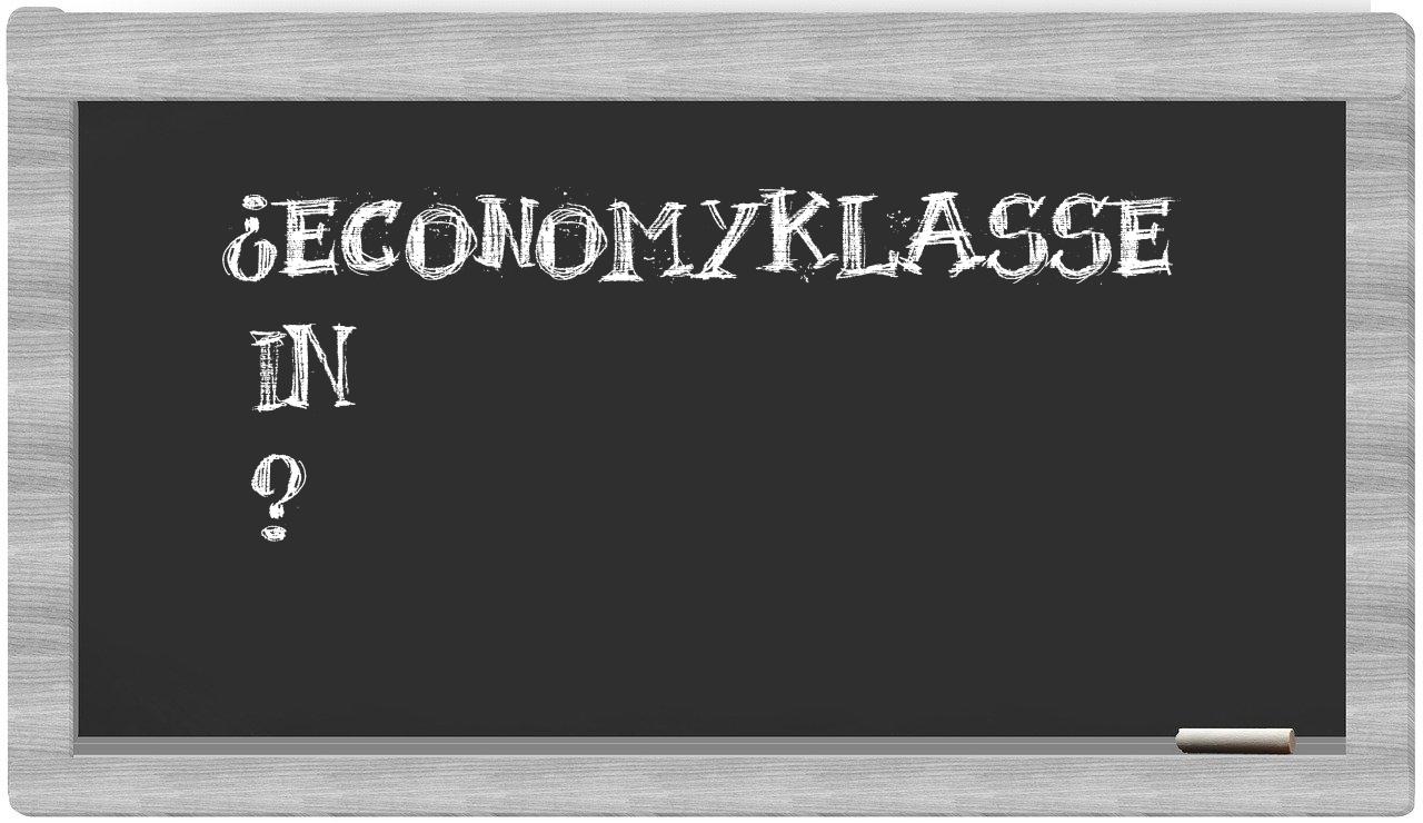 ¿Economyklasse en sílabas?