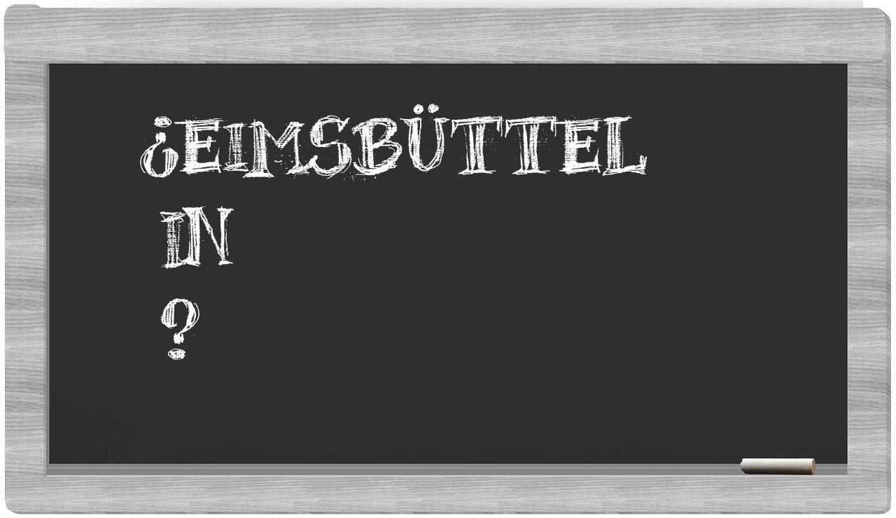 ¿Eimsbüttel en sílabas?