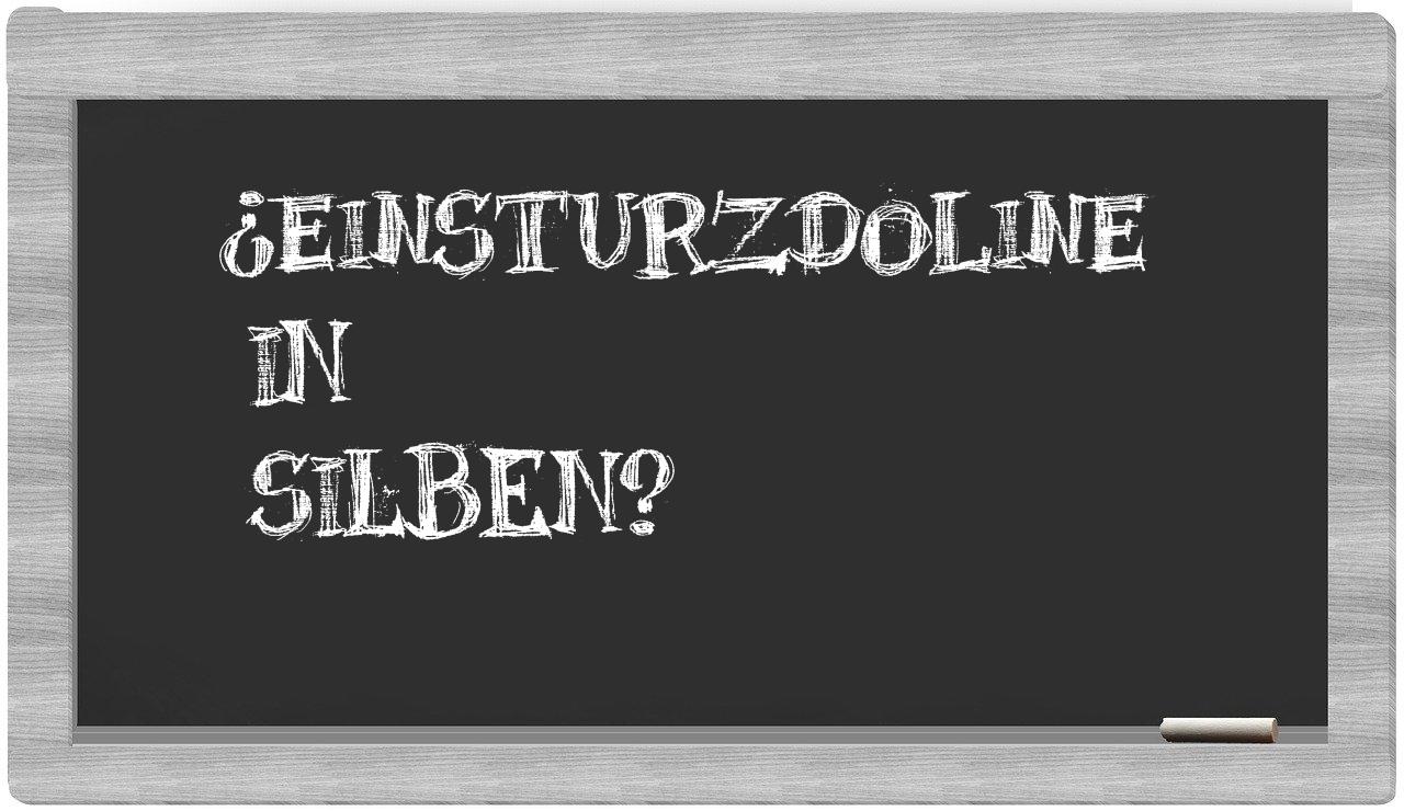 Einsturzdoline in syllables