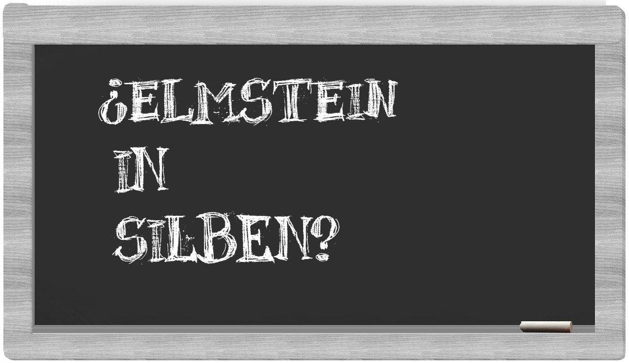 Elmstein in syllables