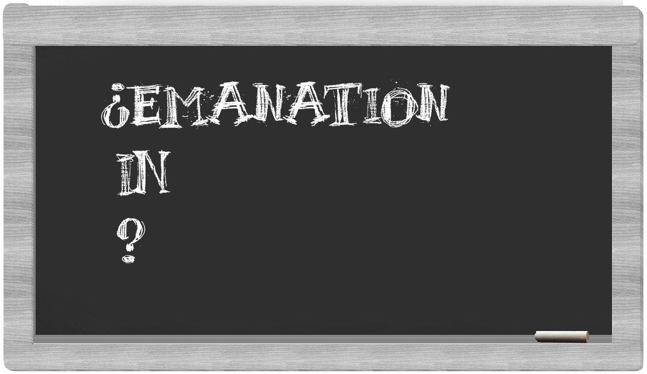 ¿Emanation en sílabas?