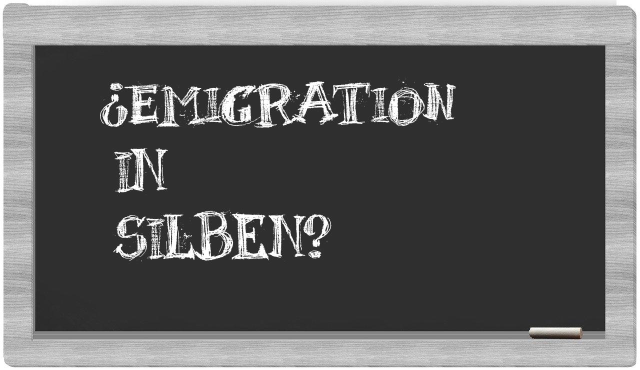Emigration in syllables