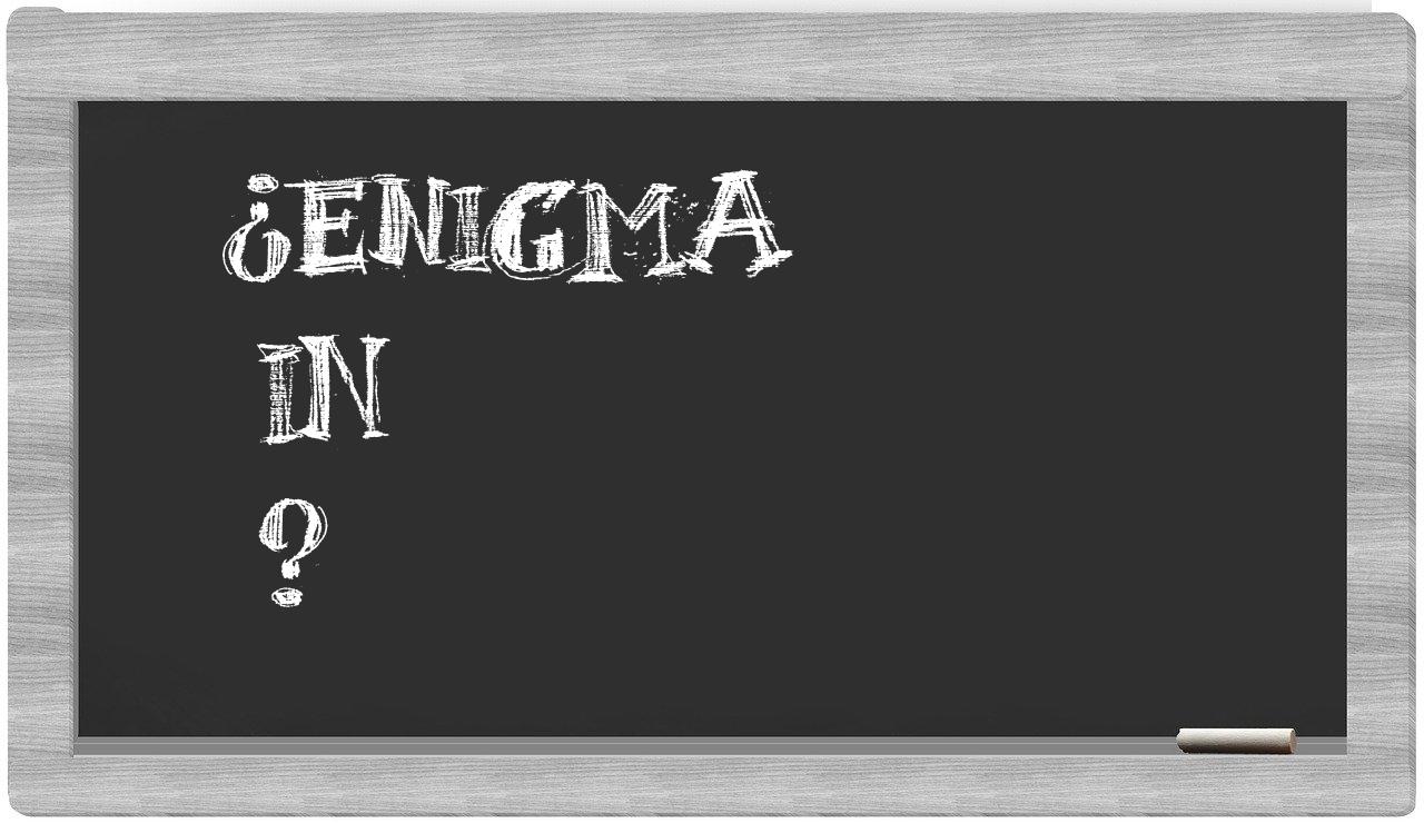 ¿Enigma en sílabas?