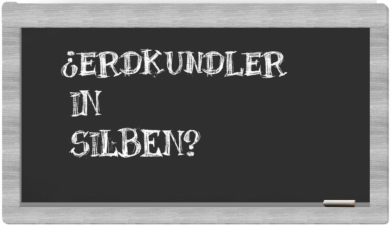 Erdkundler in syllables
