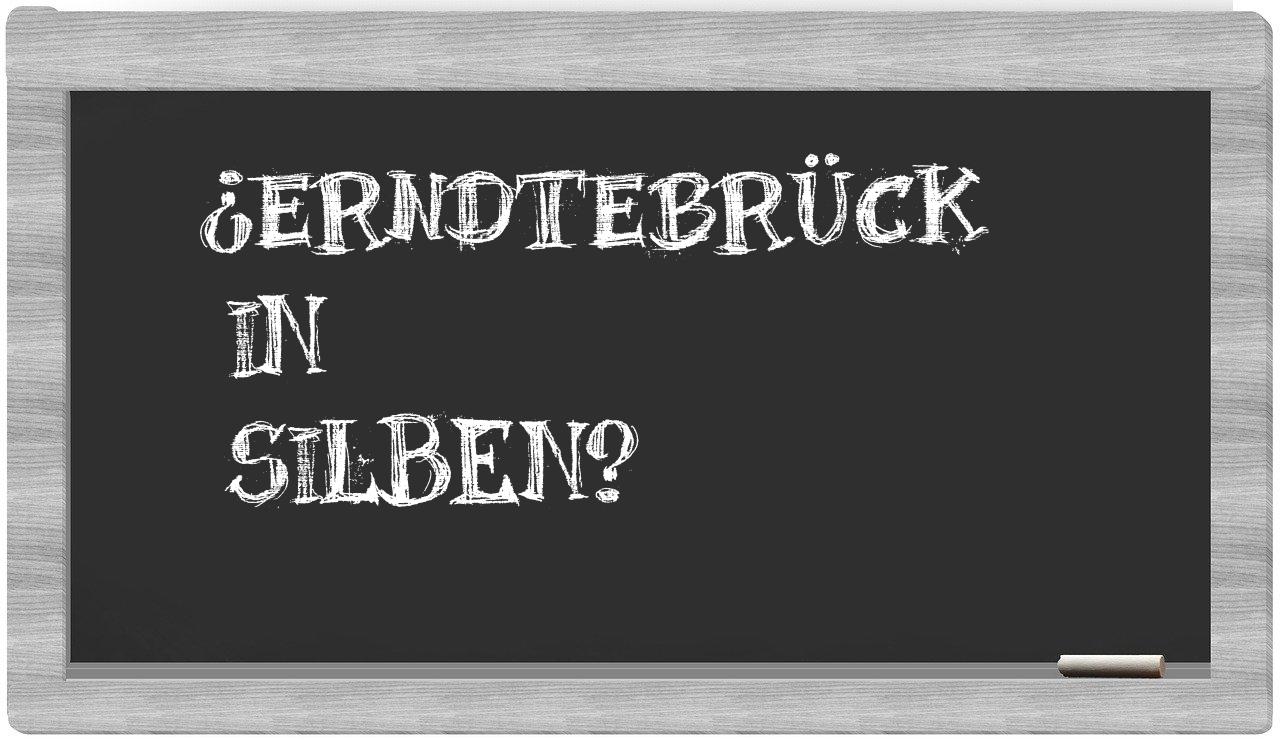 Erndtebrück in syllables