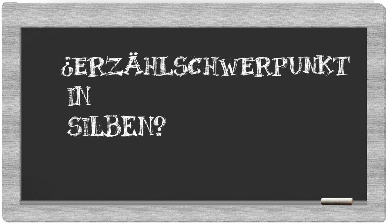 Erzählschwerpunkt in syllables
