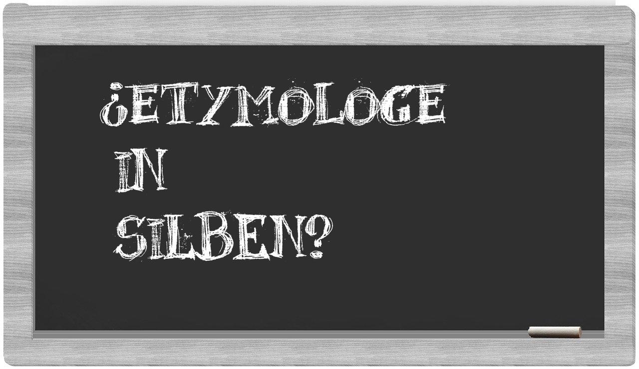 Etymologe in syllables