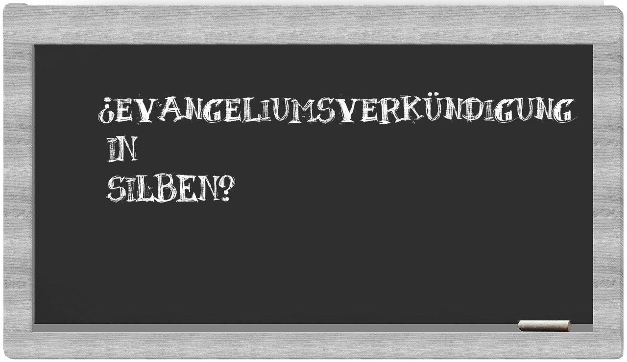 Evangeliumsverkündigung in syllables