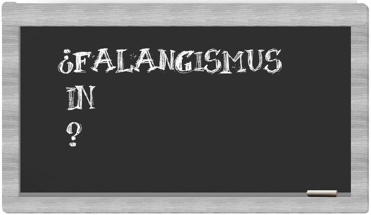 ¿Falangismus en sílabas?