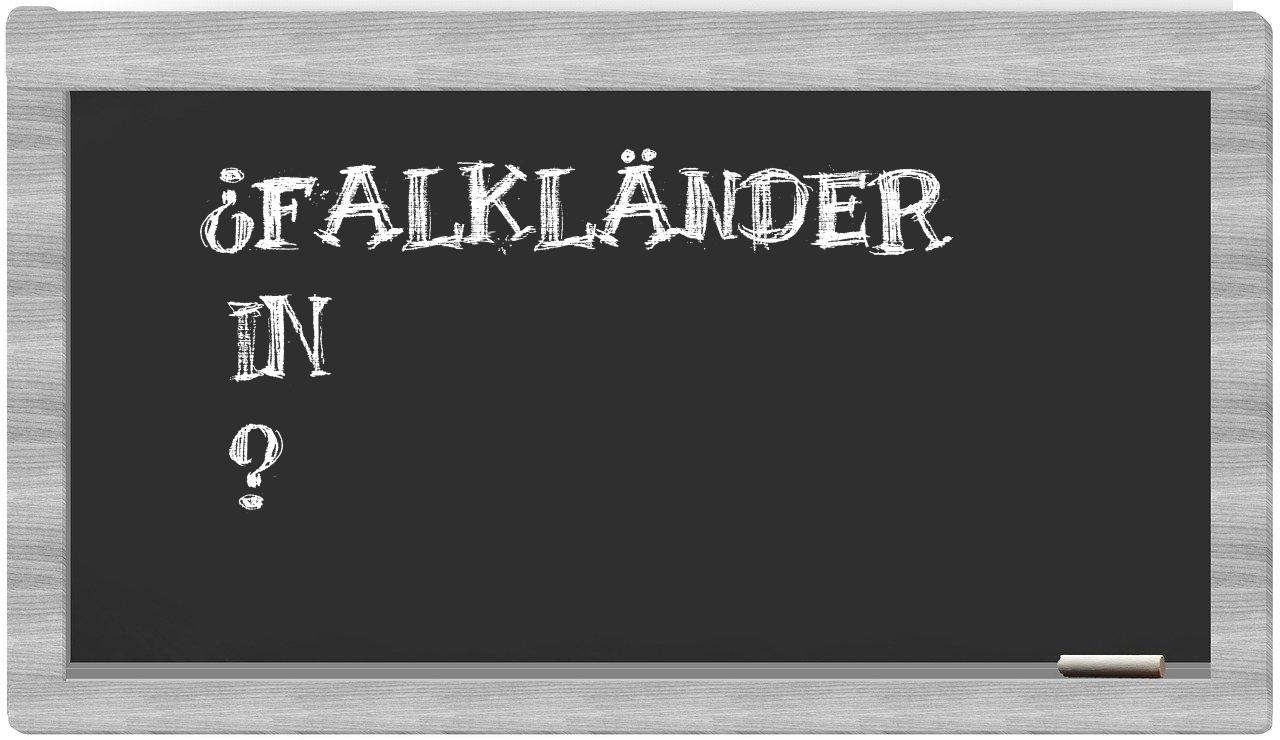¿Falkländer en sílabas?