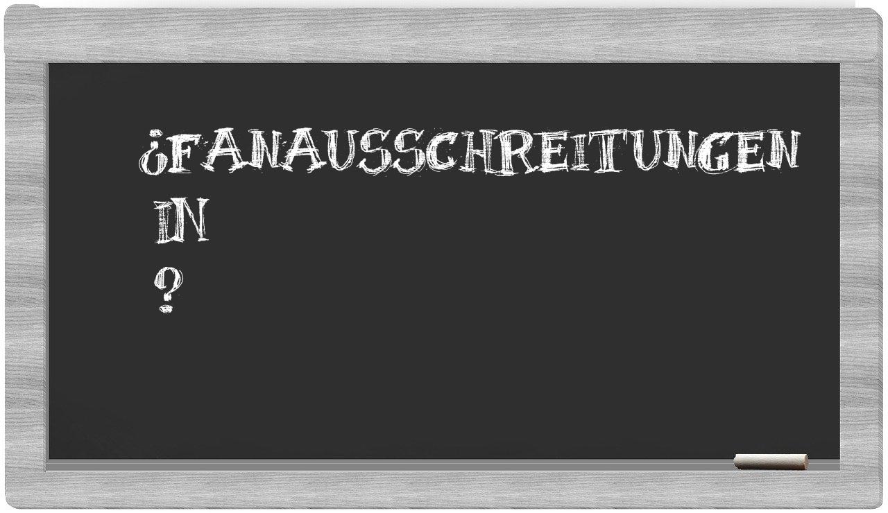 ¿Fanausschreitungen en sílabas?