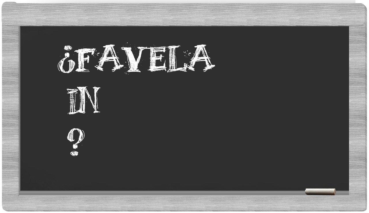 ¿Favela en sílabas?