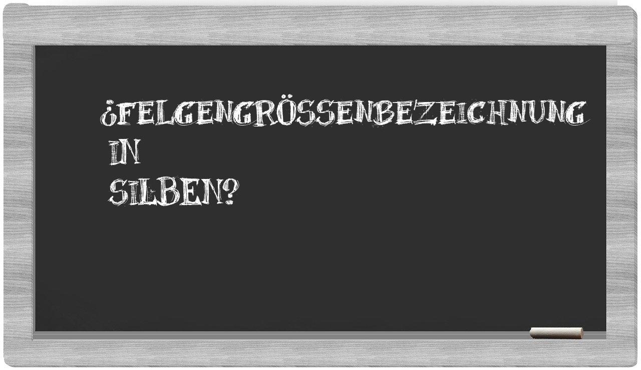 Felgengrößenbezeichnung in syllables