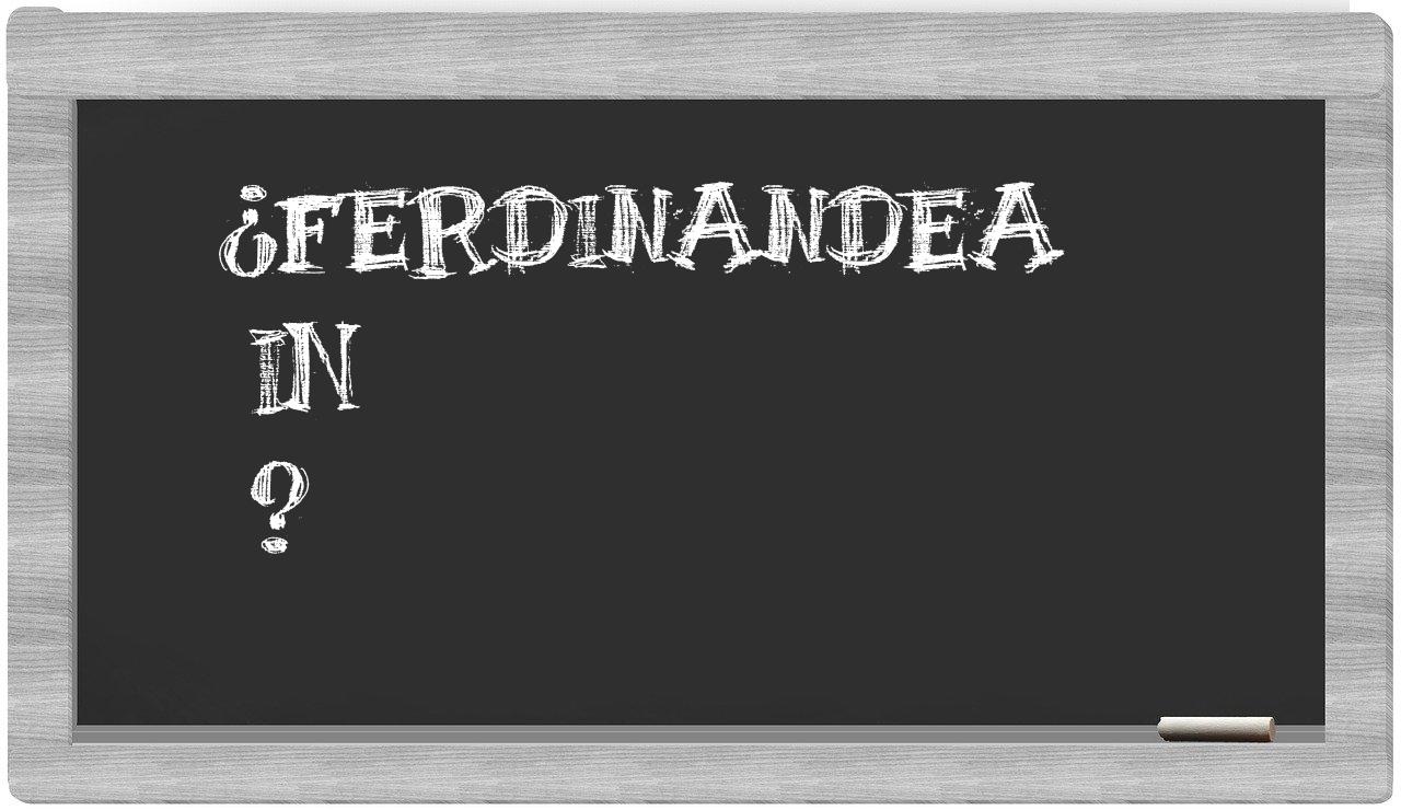 ¿Ferdinandea en sílabas?
