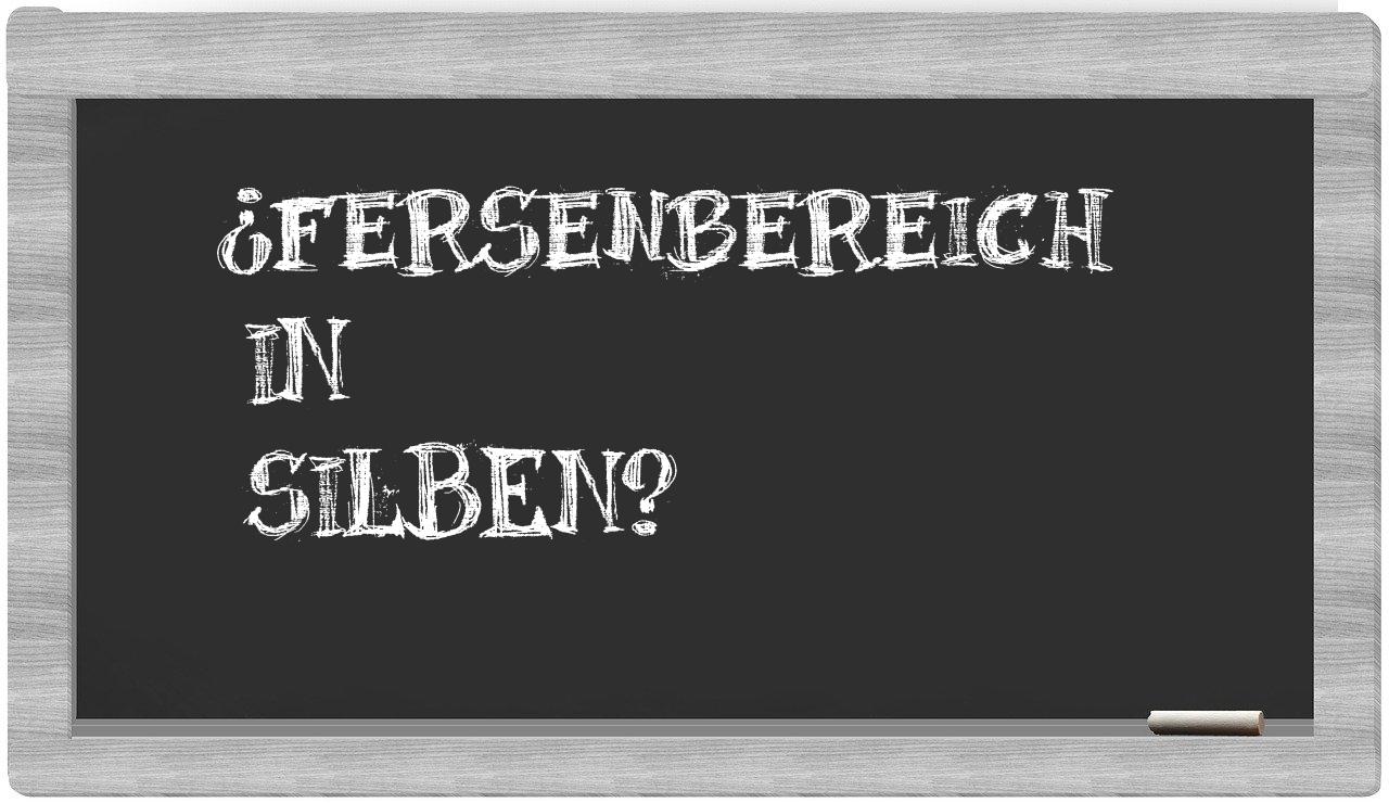Fersenbereich in syllables