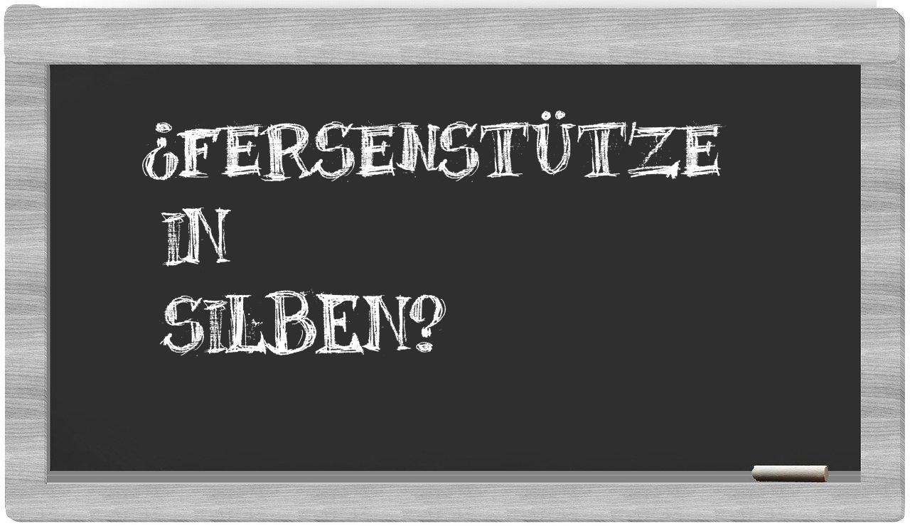 Fersenstütze in syllables