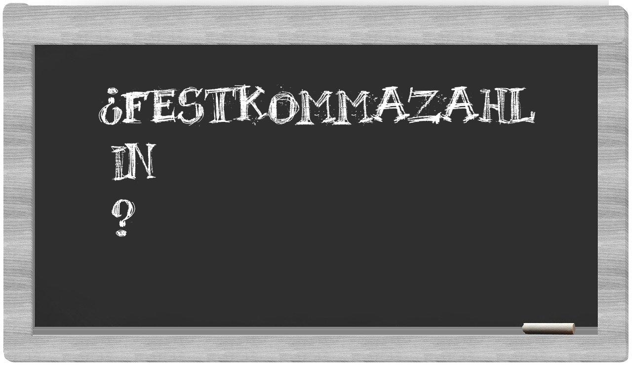 ¿Festkommazahl en sílabas?