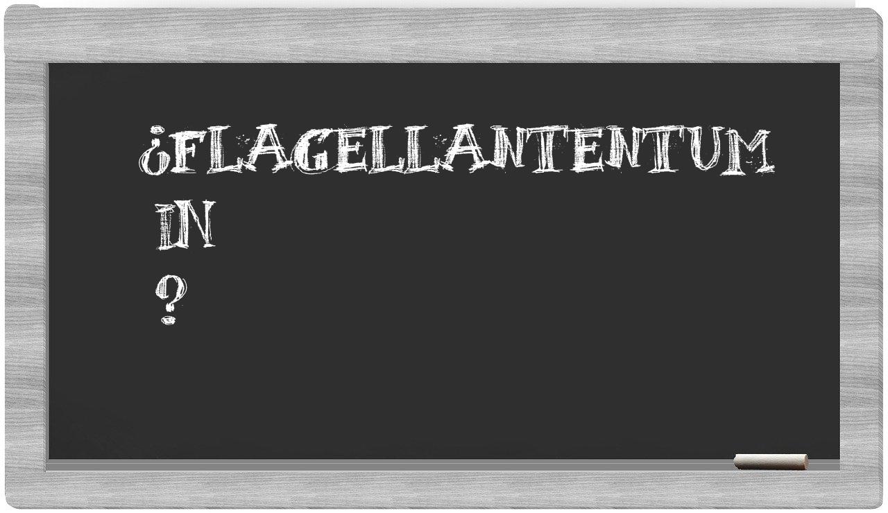 ¿Flagellantentum en sílabas?