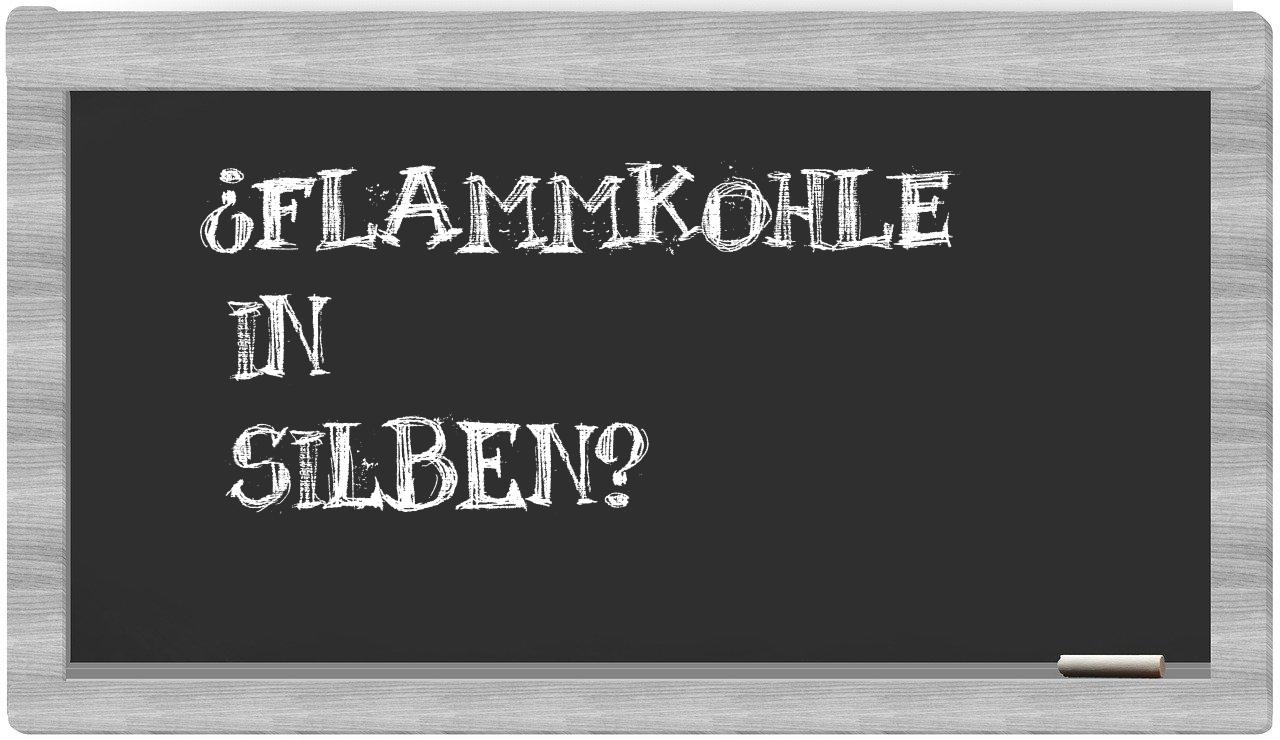 Flammkohle in syllables