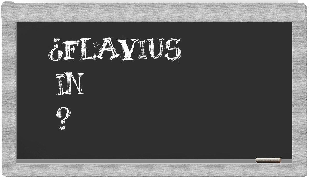 ¿Flavius en sílabas?