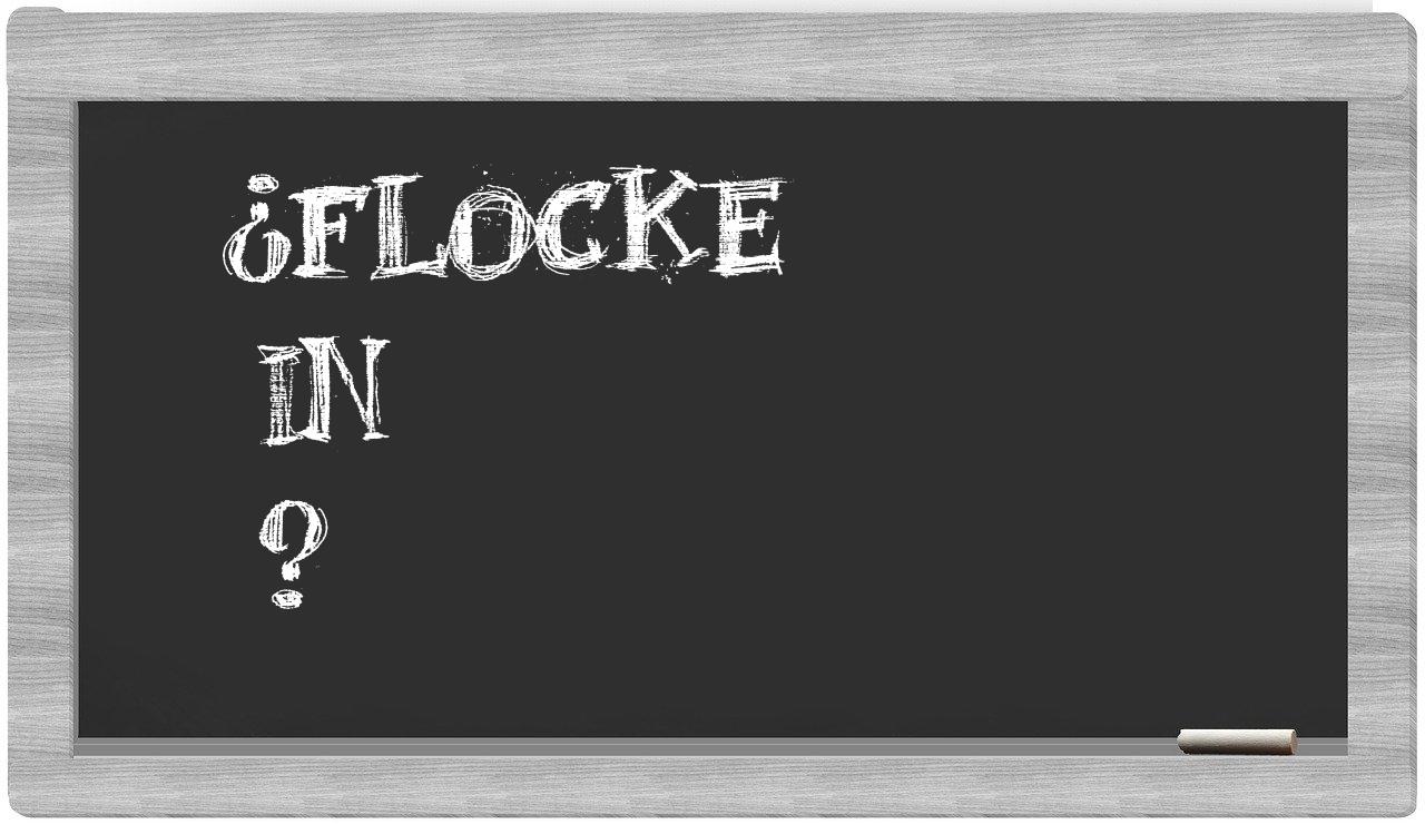 ¿Flocke en sílabas?