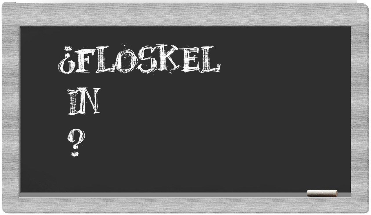 ¿Floskel en sílabas?