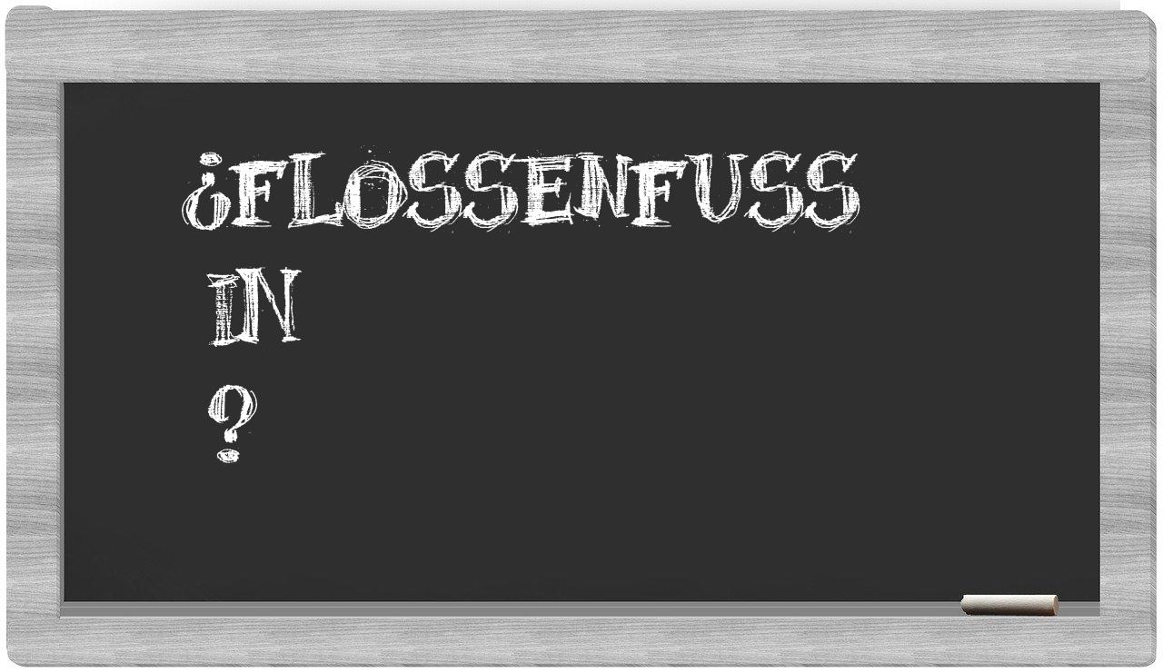 ¿Flossenfuß en sílabas?