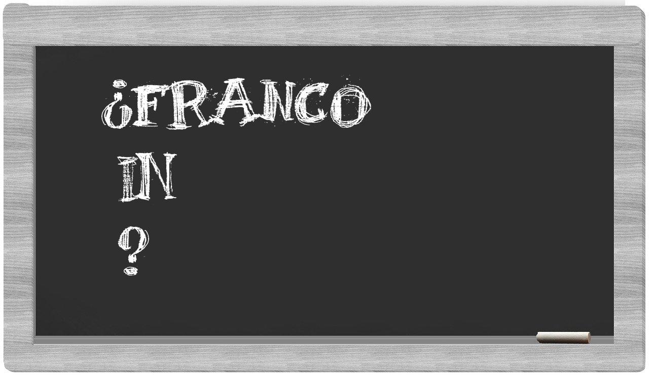 ¿Franco en sílabas?