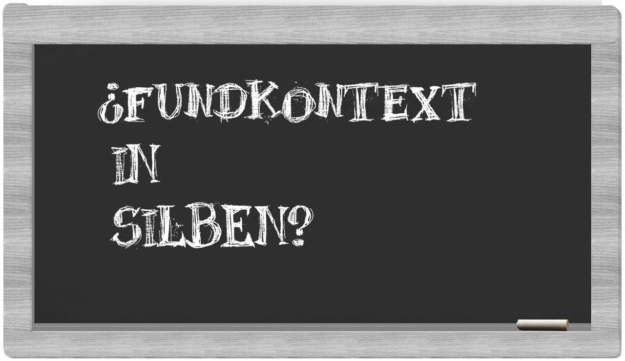 Fundkontext in syllables